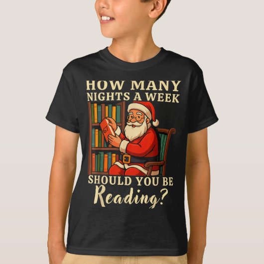 Funny Santa Reading 67 Meme Tee Christmas Teacher T-shirt (Voorkant)
