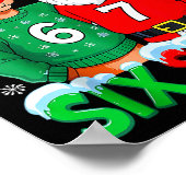 Funny Santa Reindeer 6 7 Christmas Meme Six Seven  Poster (Hoek)