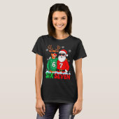 Funny Santa Reindeer 6 7 Christmas Meme Six Seven  T-shirt (Voorkant volledig)
