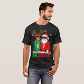 Funny Santa Reindeer 6 7 Christmas Meme Six Seven T-shirt (Voorkant volledig)