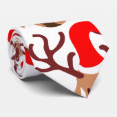 Funny Santa Reindeer Stropdas (Opgerold)