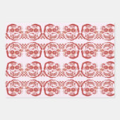 Funny Santa Retro Red Pink-kerstfeest Inpakpapier Vel (Voorkant 2)