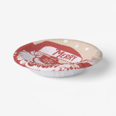 Funny Santa Retro Red Pink-kerstfeest Papieren Kommen (Gebogen)