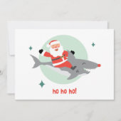 Funny Santa Riding A Shark (Voorkant)