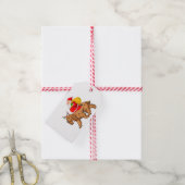 Funny Santa Riding Cocker Spaniel Dog Kerstmis Cadeaulabel (Met Touw)