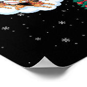 Funny Santa Riding German Shepherd Dog Tree Christ Poster (Hoek)