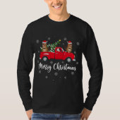 Funny Santa Riding Kerstboom Truck Beaver Chr. T-shirt (Voorkant)