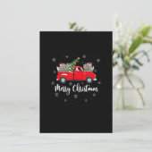 Funny Santa Riding kerstboom Truck Rhino Chri Kaart (Staand voorkant)