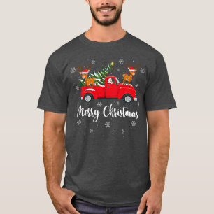 Funny Santa Riding Kerstmis Truck Deer Chris T-shirt