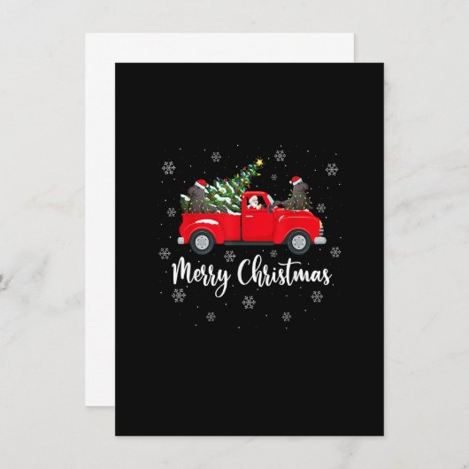 Funny Santa Riding Kerstmis Truck Manatee Ch Kaart (Voorkant / Achterkant)