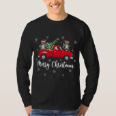 Funny Santa Riding Kerstmis Truck Raccoon Ch T-shirt (Voorkant)