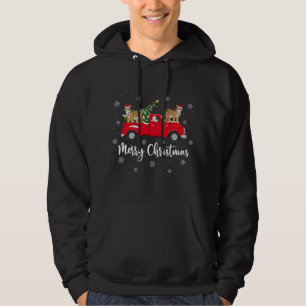 Funny Santa Riding Kerstmis Truck Tiger Chri Hoodie