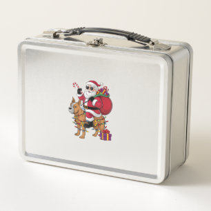 Funny Santa Riding Staffordshire Bull Terrier Dog