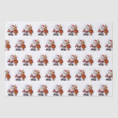Funny Santa & Rudolph Holiday Tissue Paper Tissuepapier (Voorkant)