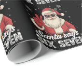 Funny Santa Says Six Seven Christmas 67 Meme Xmas Cadeaupapier (Rol Hoek)