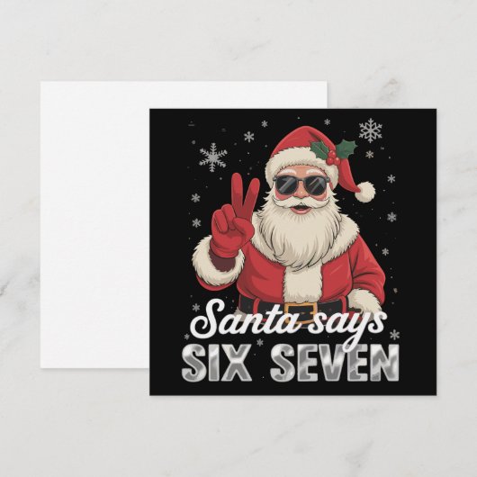 Funny Santa Says Six Seven Christmas 67 Meme Xmas Feestdagenkaart (Voorkant / Achterkant)