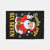 Funny Santa Says Six Seven Christmas 67 Meme Xmas  Fleece Deken (Voorkant (Horizontaal))