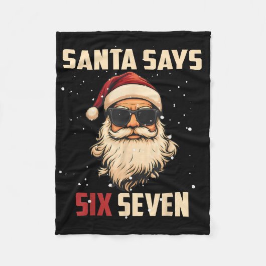 Funny Santa Says Six Seven Christmas 67 Meme Xmas  Fleece Deken (Voorkant)