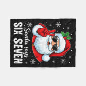 Funny Santa Says Six Seven Christmas 67 Meme Xmas  Fleece Deken (Voorkant (Horizontaal))