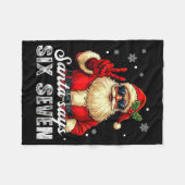 Funny Santa Says Six Seven Christmas 67 Meme Xmas  Fleece Deken (Voorkant (Horizontaal))