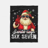 Funny Santa Says Six Seven Christmas 67 Meme Xmas  Fleece Deken (Voorkant)