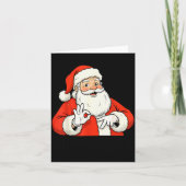 Funny Santa Says Six Seven Christmas 67 Meme Xmas  Kaart (Voorkant)