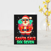 Funny Santa Says Six Seven Christmas 67 Meme Xmas  Kaart (Gele Bloem)