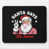 Funny Santa Says Six Seven Christmas 67 Meme Xmas Muismat (Voorkant)