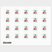 Funny Santa Says Six Seven Christmas 67 Meme Xmas  Ronde Sticker (Vel)