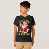 Funny Santa Says Six Seven Christmas 67 Meme Xmas  T-shirt (Voorkant volledig)