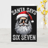 Funny Santa Says Six Seven Christmas Shirts Men Bo Kaart (Gele Bloem)