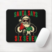 Funny Santa Says Six Seven Retro 67 Meme Cool Chri Muismat (Met muis)