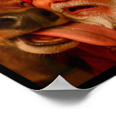 Funny Santa Selfie Reindeer Men Women Kids Christm Poster (Hoek)