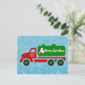 Funny Santa Septic Kersttruck Briefkaart (Staand voorkant)