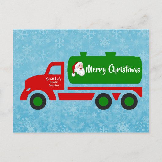 Funny Santa Septic Kersttruck Briefkaart (Voorkant)