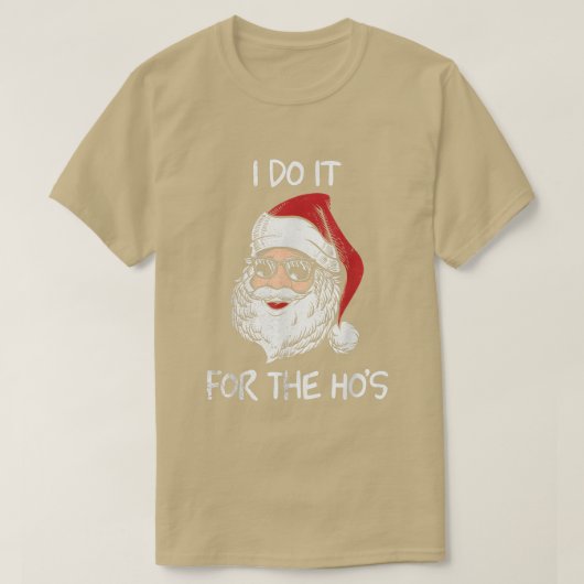 Funny Santa Shirt - Retro Santa ik doe het voor de (Design voorkant)