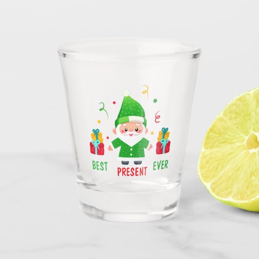 Funny Santa Shot Glas (Voorkant)