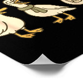 Funny Santa Silly Goose 6 7 Christmas Geese Six Se Poster (Hoek)