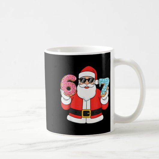 Funny Santa Six Seven 67 Ice Cream Drip Christmas  Koffiemok (Rechts)