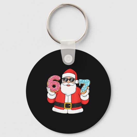 Funny Santa Six Seven 67 Ice Cream Drip Christmas  Sleutelhanger (Voorkant)