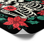 Funny Santa Skeleton Sorta Merry Sorta Y Soky Xmas Poster (Hoek)