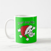 Funny Santa Skull Koffiemok (Links)