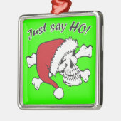 Funny Santa Skull Metalen Ornament (Links)