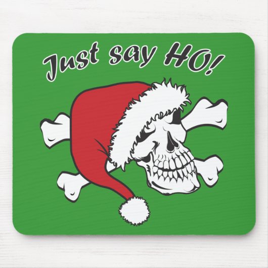 Funny Santa Skull Muismat (Voorkant)