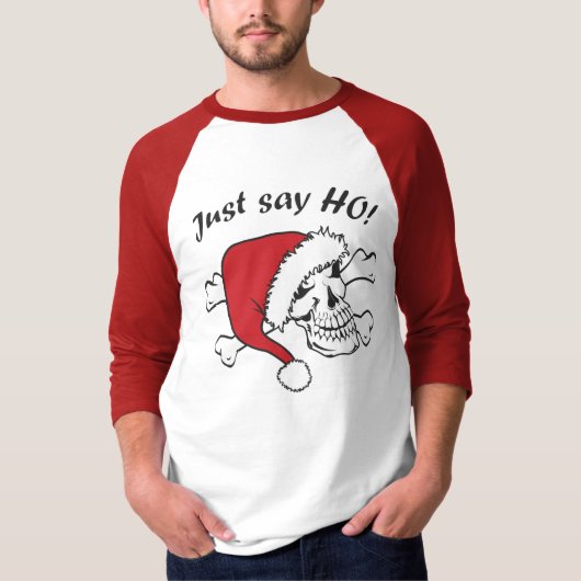 Funny Santa Skull T-shirt (Voorkant)