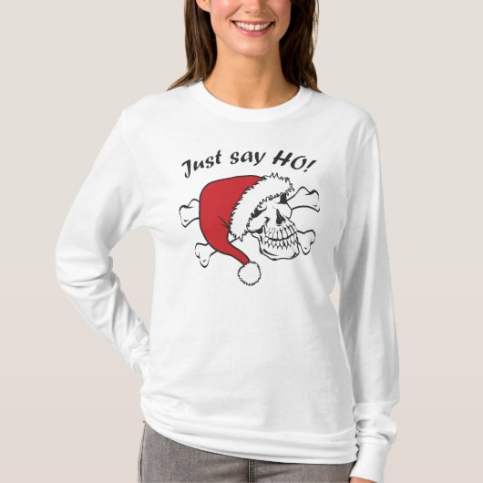 Funny Santa Skull T-shirt (Voorkant)