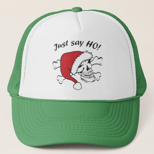 Funny Santa Skull Trucker Pet (Voorkant)