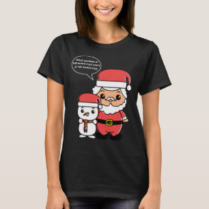 Funny Santa-Snowman Merry-kerstnoel-mas T-shirt