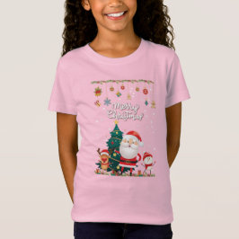 Funny Santa, Snowman, Reindeer Merry Christmas T-shirt