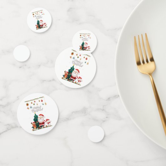 Funny Santa, Snowman, Reindeer Merry Kerstmis Confetti (Groep)